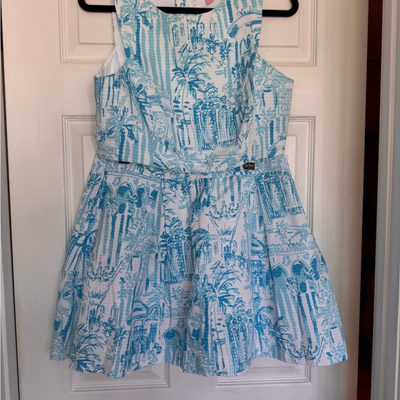 Lilly Pulitzer Blue and White Mini Skirt - Picture 4 of 14